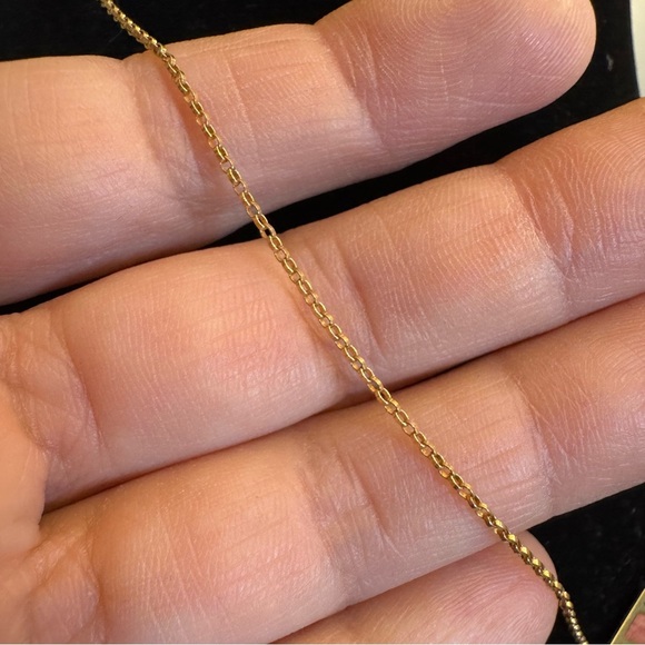 Vintage 1/20 14k Gold Filled Plaid Triangle Pendant Necklace Triangle 17" - Picture 9 of 16